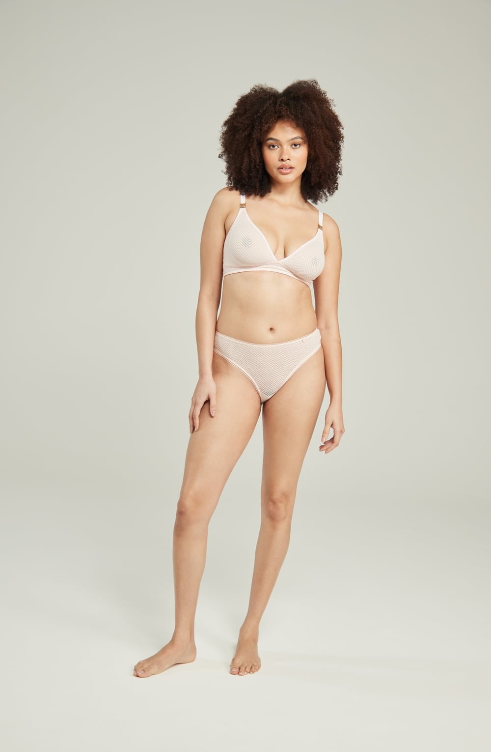 The Sheer Deco High Leg Brief Black